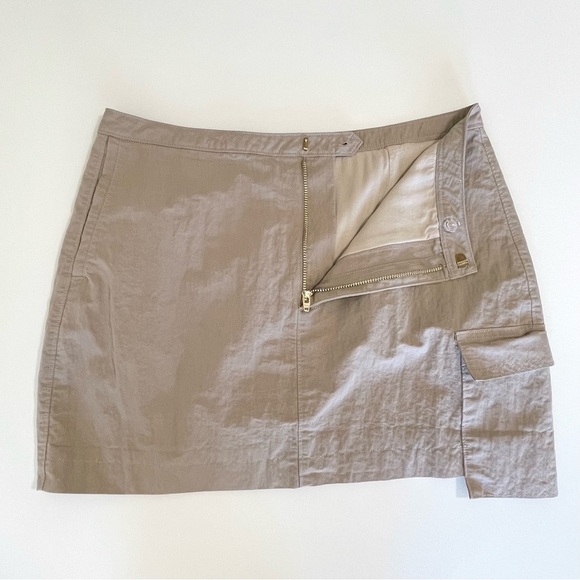 All Things Golden The Cargo Mini Skirt Mid Rise Stretch Cotton Slate Medium Y2K - Picture 10 of 13